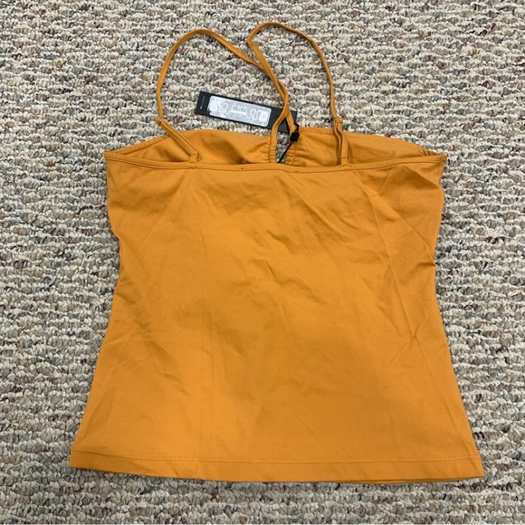 BCBGMaxAzria Cutout Strappy Tank in Golden Oak - Small - Picture 3 of 5